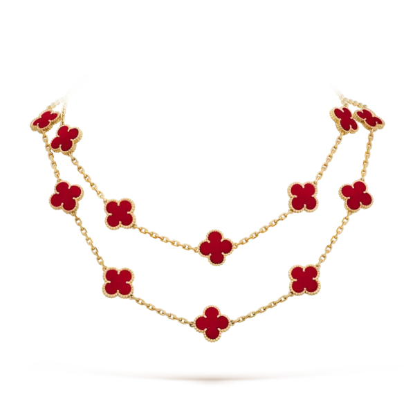 Vintage Alhambra long necklace. 20 motifs
